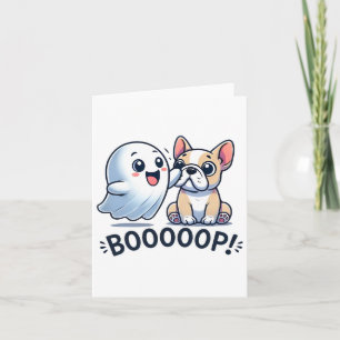 Carte Drôle Halloween Ghost French Bulldog Boop Easy Laz