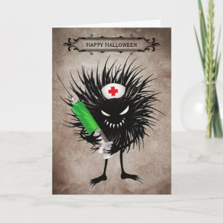 Carte Drôle Halloween Malin Bug Avec Syringe