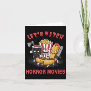 Carte Drôle Halloween Regardons Horreur Films Femmes Me