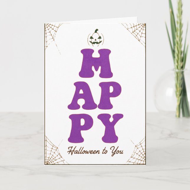 Carte Drôle Happy Halloween Message de salutation (Devant)