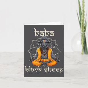 Carte Drôle Hindou Sritual Mouton Humour Sadhu Guru Drôl