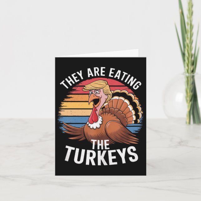 Carte Drôle Ils Mangent Les Dindons Thanksgiving Hum (Devant)