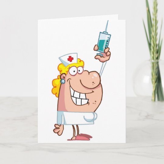 Carte Drole Infirmiere Caricature Personnalisee Zazzle Fr
