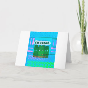 Carte Drôle Inspirational Graphic Je m'ennuie Texte Art