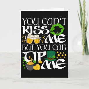 Carte Drôle Irish St Patrick's Day Serveuse Shamrock