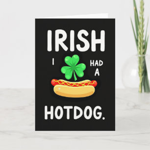 Carte drôle irlandaise avec hotdog