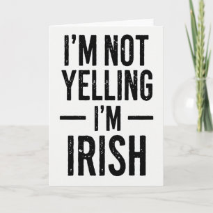 Carte drôle irlandaise sans crier