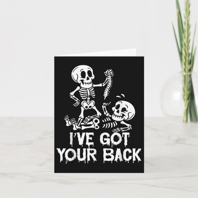 Carte Drôle Ive A Ton Dos Drôle Skeleton Halloween F (Devant)