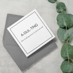 Carte Drôle, j'ai déménagé | Nouveau<br><div class="desc">Déménagé seul! cette nouvelle carte d'adresse amusante est la meilleure façon de donner à nos amis et à notre famille votre nouvelle adresse. Avec le slogan amusant "A-DUL-TING, NOUN, LES CHOSES DULL QUE NOUS DEVONS FAIRE POUR PROUVER QUE NOUS SOMMES UN ADULTE". Le dos de la carte a votre nom,...</div>