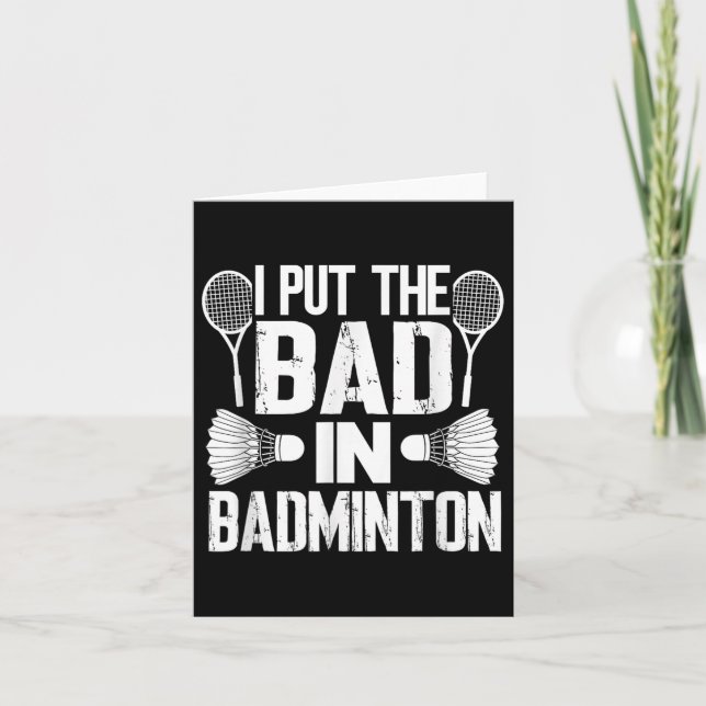 Carte Drôle, J'Ai Mis Le Mauvais - Badminton (Devant)