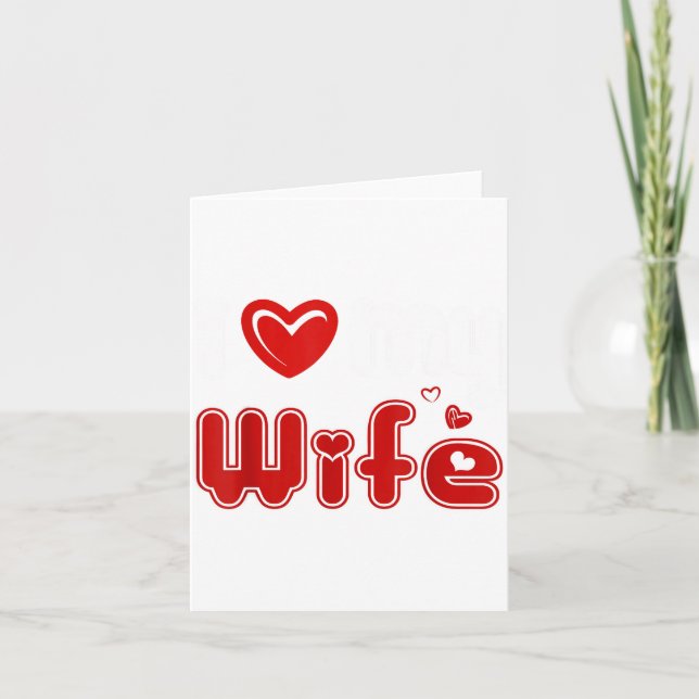 Carte Drôle j'aime ma femme  (Devant)