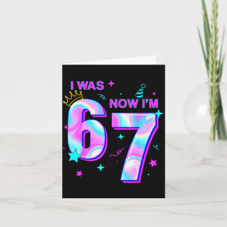 Carte Drôle J'avais 6 ans Maintenant j'ai 7 ans Six Sept