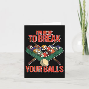 Carte Drôle Je Me Casse Ici Votre Cue Ll Joueur Billard