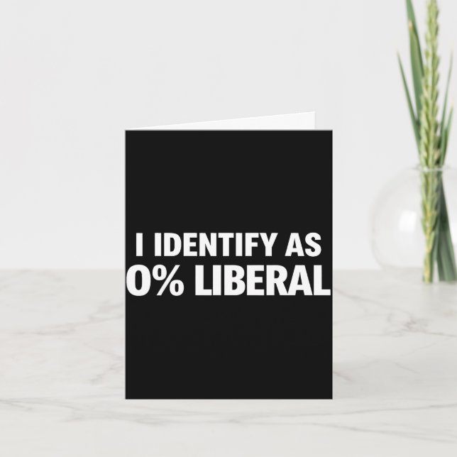 Carte Drôle je m'identifie comme déclaration politique l (Devant)