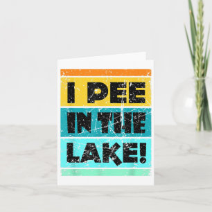 Carte Drôle Je Pisse Dans Le Parc De Camping Rétro Lac À