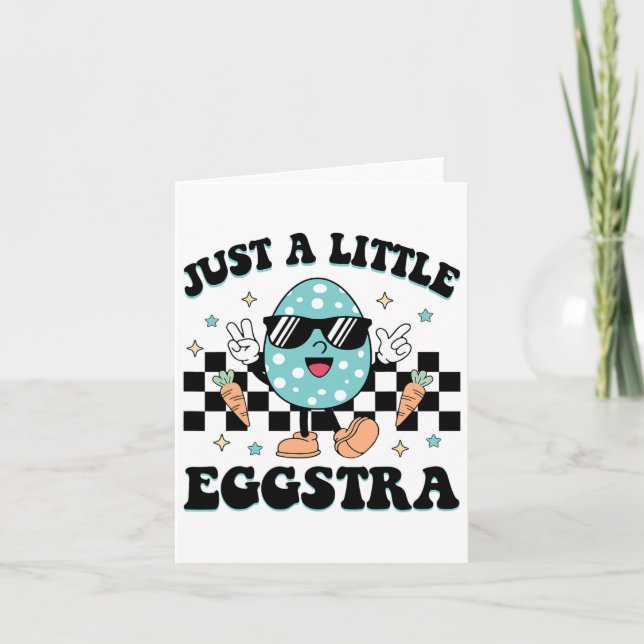 Carte Drôle Je suis juste si Eggstra Bonne Motivation de (Devant)