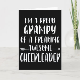 Carte Drôle, je suis un fier cheer papy d'une meneuse de
