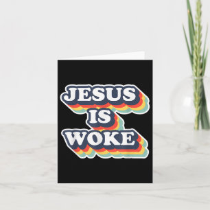 Carte Drôle Jésus Est Woke Couleur Jésus Woke Citations