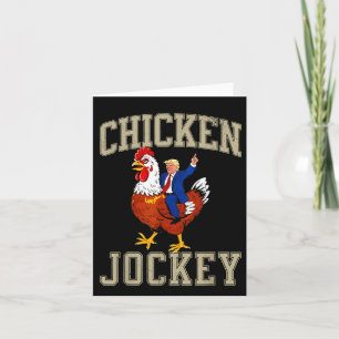 Carte Drôle Jockey de poulet Trump