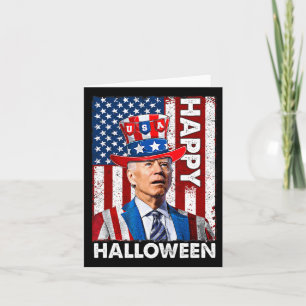 Carte Drôle Joe Biden 4 juillet heureux Halloween Amériq