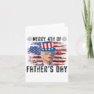 Carte Drôle Joe Biden 4 juillet Joyeux 4ème Des Pères D