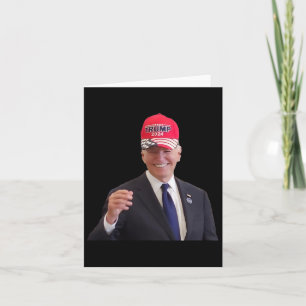 Carte Drôle Joe Biden Dons Trump Casquette 2024