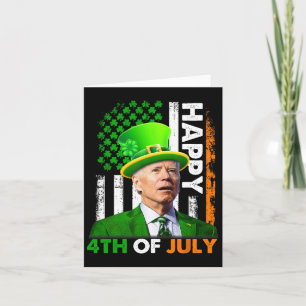 Carte Drôle Joe Biden Jour de la Saint Patrick Happy 4 j