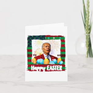 Carte Drôle Joe Biden Joyeuses Pâques Confus 4 Juillet 