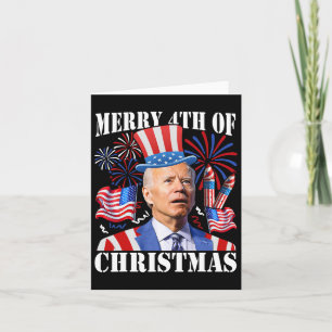 Carte Drôle Joe Biden Joyeux 4 de Noël 4 juillet