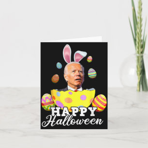 Carte Drôle Joe Biden Joyeux Halloween Pâques Confus