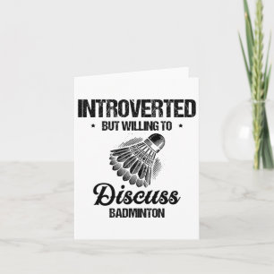 Carte Drôle Joueur Badminton Love Shuttle Design 27