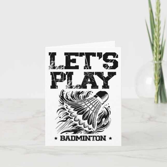Carte Drôle Joueur Badminton Love Shuttle Design 4 (Devant)