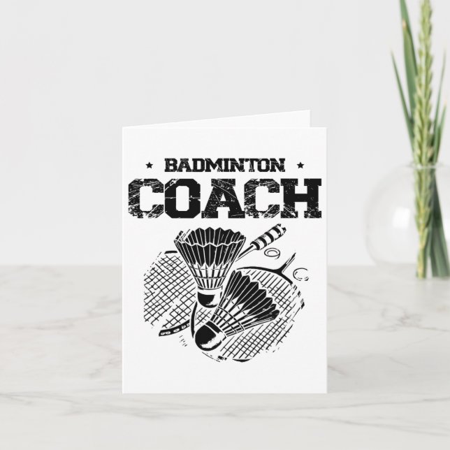 Carte Drôle Joueur Badminton Love Shuttle Design 5 (Devant)