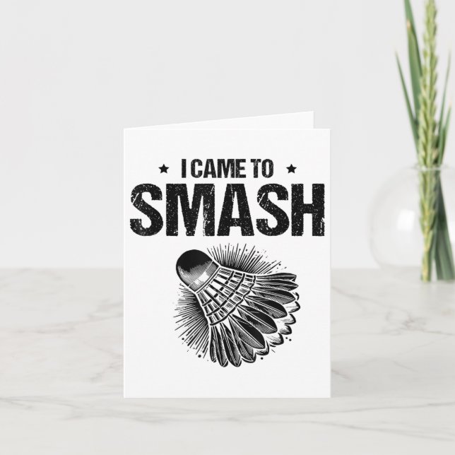 Carte Drôle Joueur Badminton Love Shuttle Design 5 (Devant)