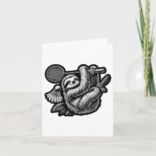 Carte Drôle Joueur Badminton Love Shuttle Design _7