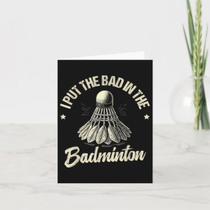 Carte Drôle Joueur Badminton Love Shuttle Design _7