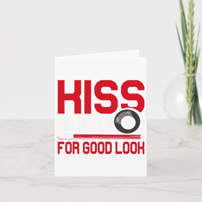 Carte Drôle Joueur de piscine - Billard 8-ball Chemise - (Devant)