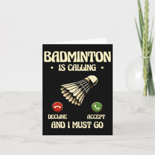 Carte Drôle Joueur Dminton Love Shuttle Design 28
