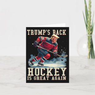 Carte Drôle Joueur Trump Cool Vintage de hockey sur glac