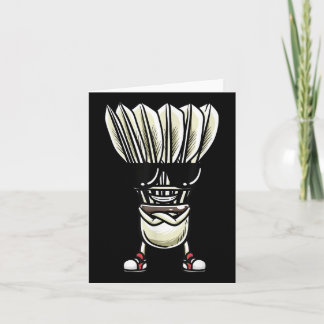 Carte Drôle Joueur Volant de badminton Design Hommes Fem