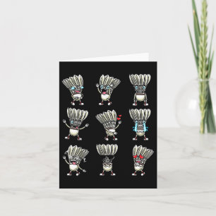 Carte Drôle Joueur Volant de badminton Design Hommes Fem
