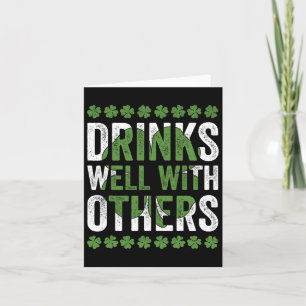 Carte Drôle Jour de la Saint Patrick Boit Bien Avec D'Au