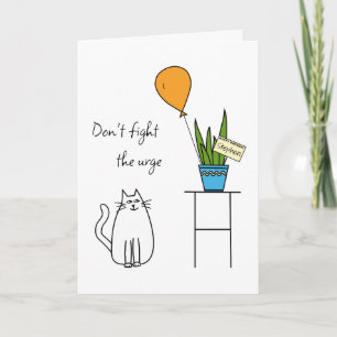 Carte Drôle Joyeux Anniversaire Chat Ajouter un nom Cart