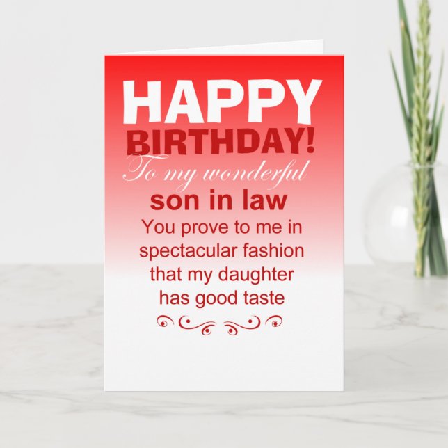 Carte Drôle Joyeux fils d'anniversaire en droit (Devant)