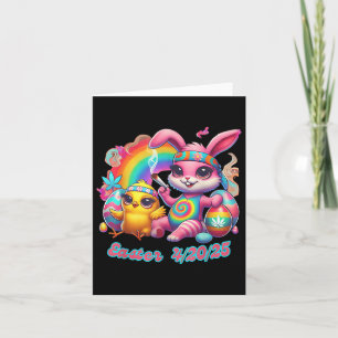 Carte Drôle Joyeux lapin de Pâques Fumer les mauvaises h