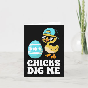 Carte Drôle Joyeux Poussins De Pâques Me Creuser Oeuf De