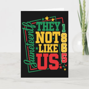 Carte Drôle Juneteenth 1865 Ils ne nous aiment pas, Rétr