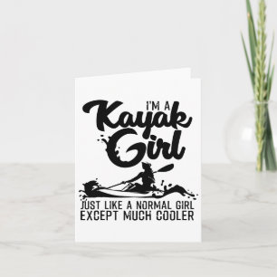 Carte Drôle Kayak cadeau pour femmes Cool Kayak fille Pa