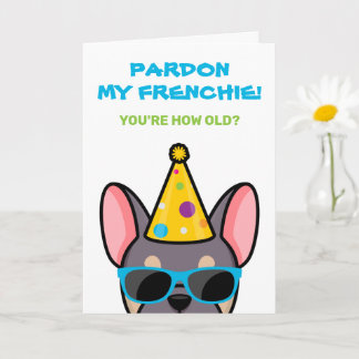 Carte Drôle Lilac Tan Bouledogue Français Frenchie Anniv