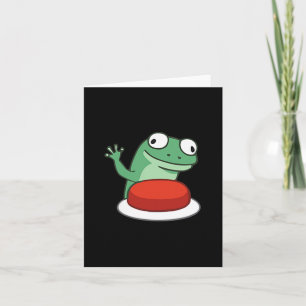 Carte Drôle Lizard Button Mème T-shirt.png